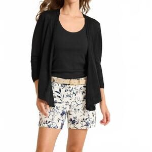 NEW TOMMY BAHAMA addison isle long sleeve cardigan in black